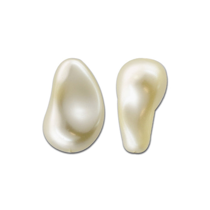 PRESTIGE Crystal, #5843 Baroque Drop Pearl Bead 12mm, Cream (1 Piece)