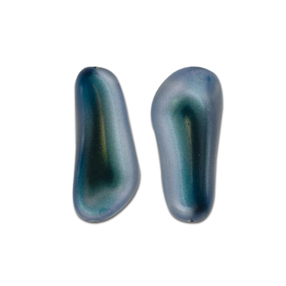 PRESTIGE Crystal, #5844 Baroque Elongated Pearl Bead 14mm, Iridescent Tahitian Look (1 Piece)