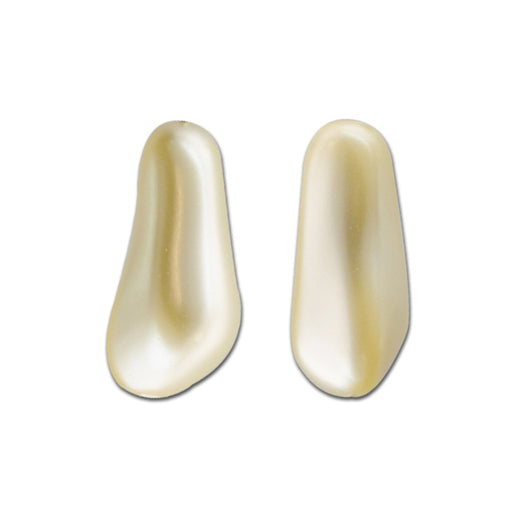PRESTIGE Crystal, #5844 Baroque Elongated Pearl Bead 14mm, Cream (1 Piece)