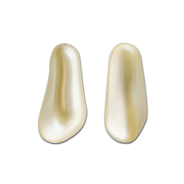 PRESTIGE Crystal, #5844 Baroque Elongated Pearl Bead 14mm, Cream (1 Piece)