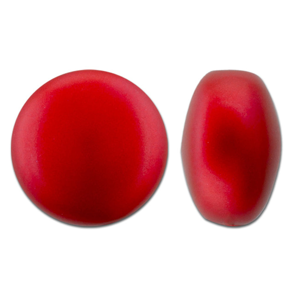 PRESTIGE Crystal, #5860 Coin Pearl Bead 14mm, Iridescent Rouge (1 Piece)