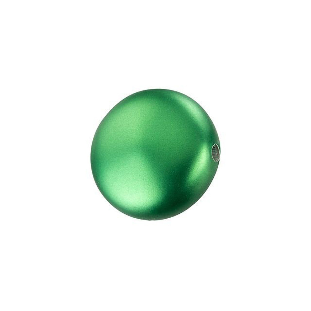 PRESTIGE Crystal, #5860 Coin Pearl Bead 10mm, Eden Green (1 Piece)