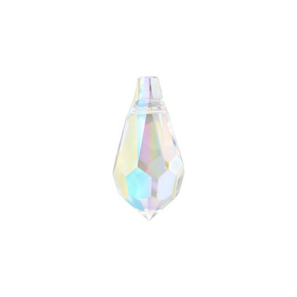 PRESTIGE Crystal, #6000 Swarovski Teardrop Pendant 11mm, Crystal AB (1 Piece)