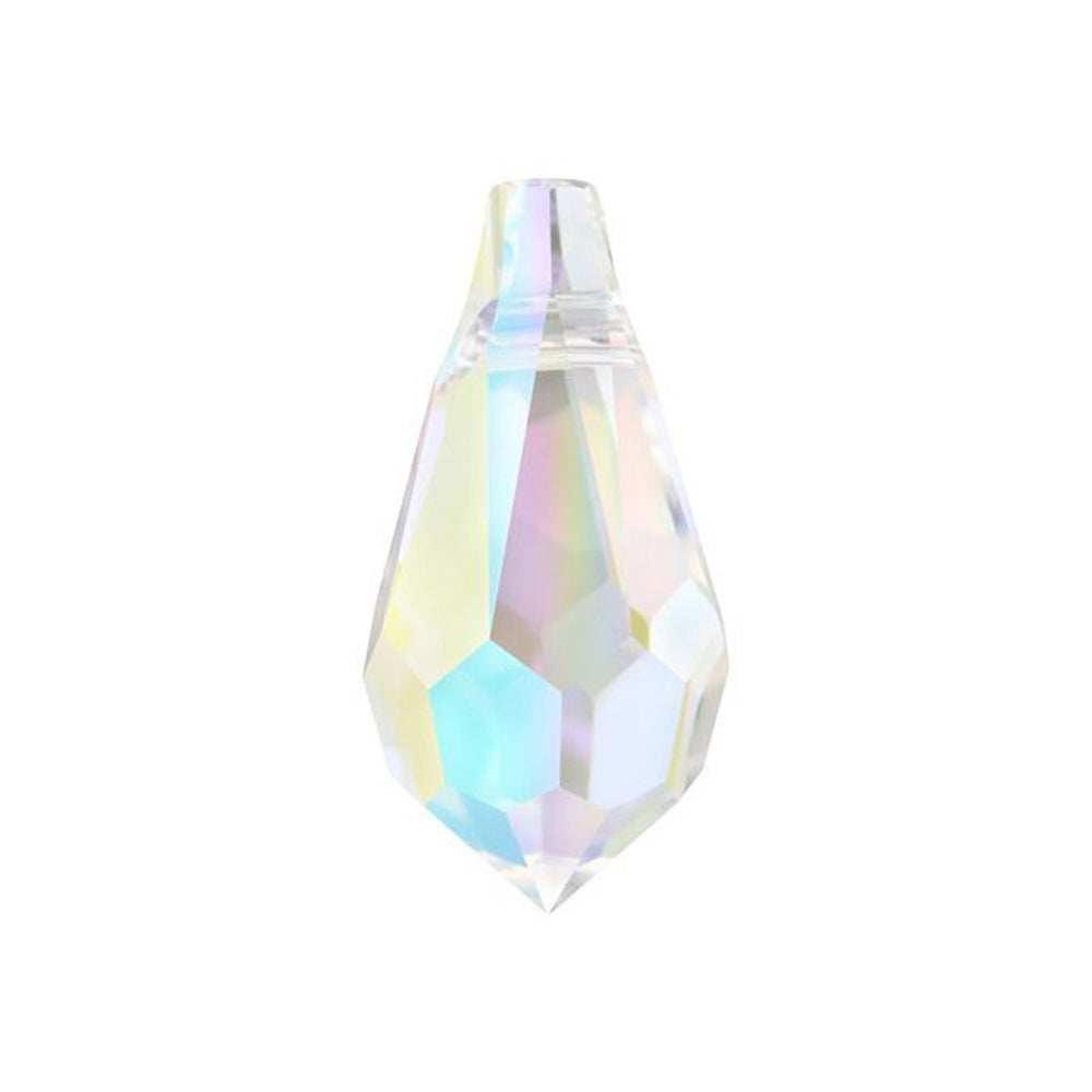 PRESTIGE Crystal, #6000 Teardrop Pendant 15mm, Crystal AB (1 Piece)