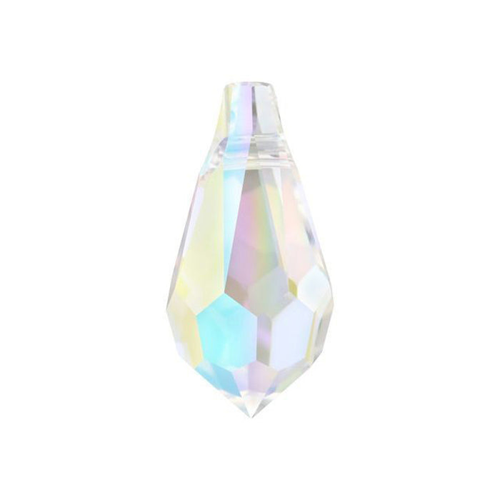 PRESTIGE Crystal, #6000 Teardrop Pendant 15mm, Crystal AB (1 Piece)