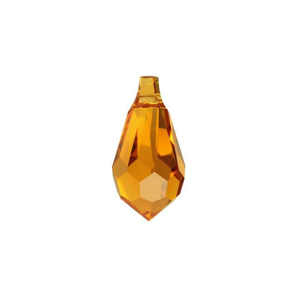 PRESTIGE Crystal, #6000 Swarovski Teardrop Pendant 11mm, Topaz (1 Piece)