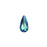 PRESTIGE Crystal, #6100 Swarovski Faceted Teardrop Pendant 24mm, Bermuda Blue (1 Piece)
