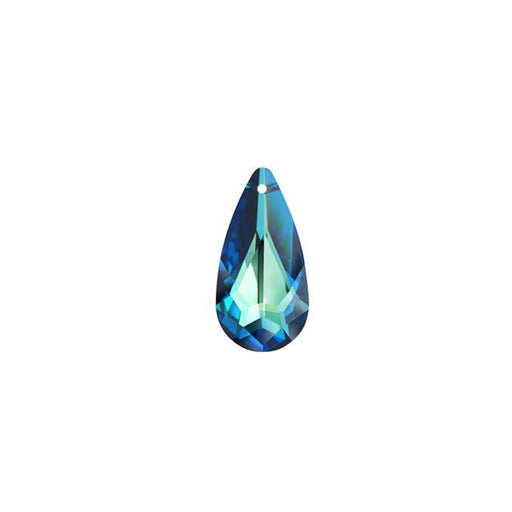 PRESTIGE Crystal, #6100 Swarovski Faceted Teardrop Pendant 24mm, Bermuda Blue (1 Piece)