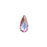 PRESTIGE Crystal, #6100 Swarovski Faceted Teardrop Pendant 24mm, Crystal Vitrail Light (1 Piece)