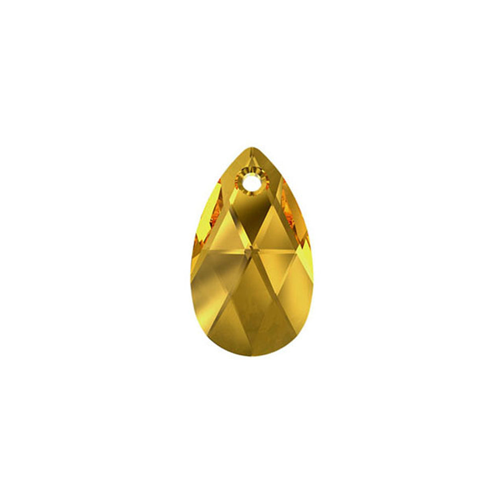 PRESTIGE Crystal, #6106 Pear-Shaped Pendant 16mm, Golden Topaz (1 Piece)
