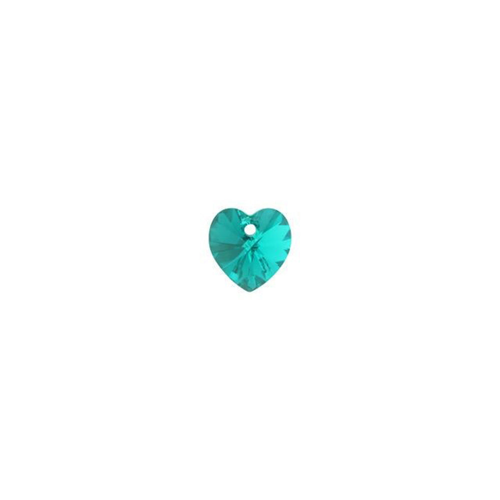 PRESTIGE Crystal, #6228 Swarovski Heart Pendant 10mm, Blue Zircon AB (1 Piece)