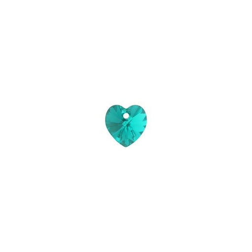 PRESTIGE Crystal, #6228 Swarovski Heart Pendant 10mm, Blue Zircon AB (1 Piece)
