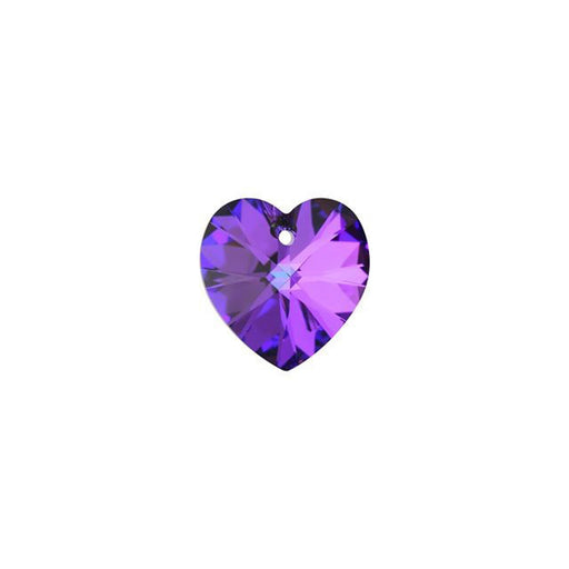 PRESTIGE Crystal, #6228 Heart Pendant 18mm, Heliotrope (1 Piece)