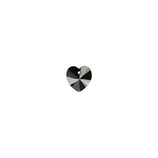 PRESTIGE Crystal, #6228 Heart Pendant 10mm, Jet (1 Piece)