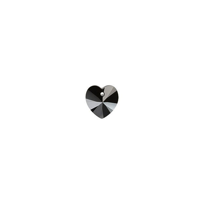 PRESTIGE Crystal, #6228 Heart Pendant 10mm, Jet (1 Piece)