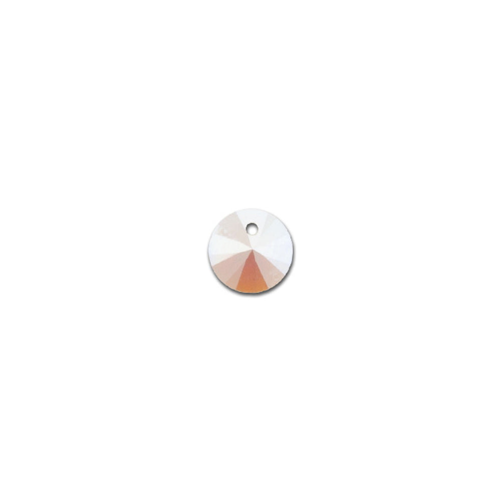 PRESTIGE Crystal, #6428 Xilion Round Pendant 6mm, Light Rose Shimmer (1 Piece)
