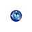 PRESTIGE Crystal, #6430 Swarovski Round Classic Cut Pendant 10mm, Bermuda Blue (1 Piece)