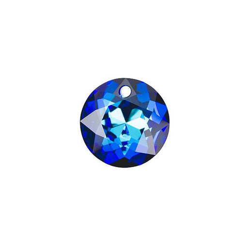 PRESTIGE Crystal, #6430 Swarovski Round Classic Cut Pendant 10mm, Bermuda Blue (1 Piece)