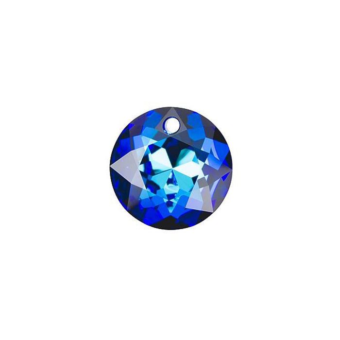 PRESTIGE Crystal, #6430 Swarovski Round Classic Cut Pendant 10mm, Bermuda Blue (1 Piece)