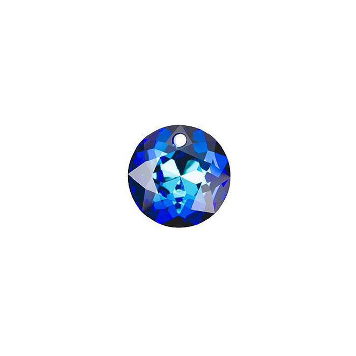 PRESTIGE Crystal, #6430 Swarovski Round Classic Cut Pendant 8mm, Bermuda Blue (1 Piece)