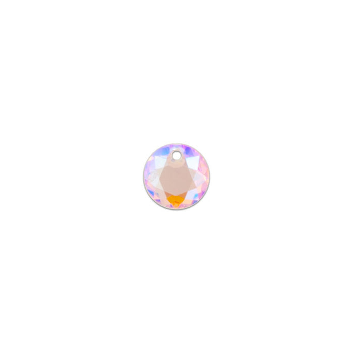 PRESTIGE Crystal, #6430 Round Classic Cut Pendant 8mm, Light Rose Shimmer (1 Piece)