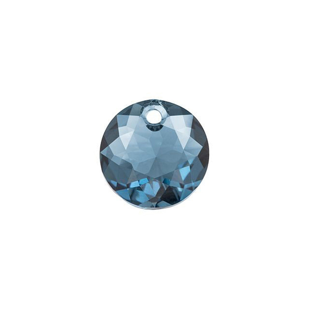 PRESTIGE Crystal, #6430 Round Classic Cut Pendant 10mm, Montana Sapphire (1 Piece)