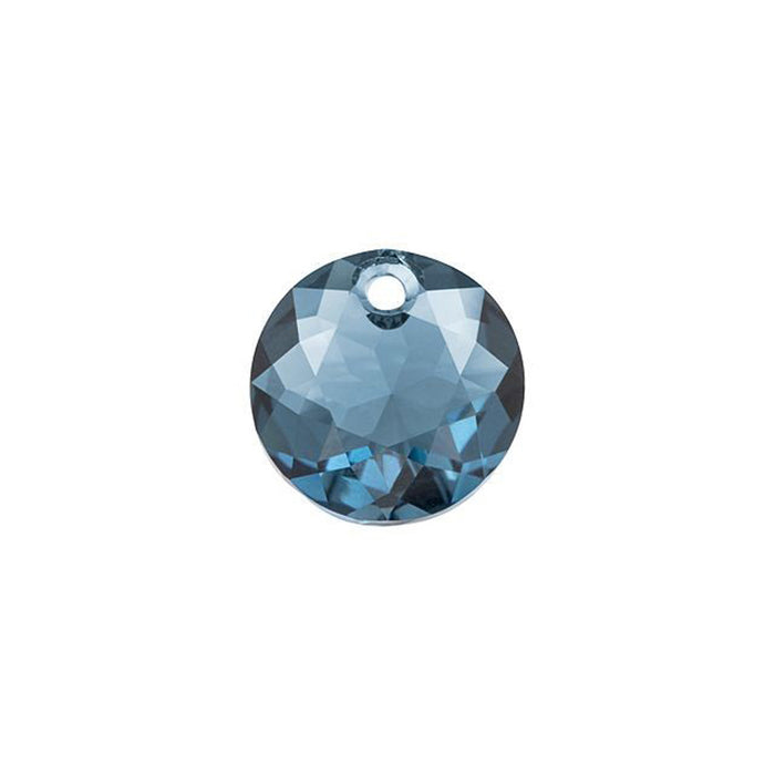 PRESTIGE Crystal, #6430 Round Classic Cut Pendant 10mm, Montana Sapphire (1 Piece)