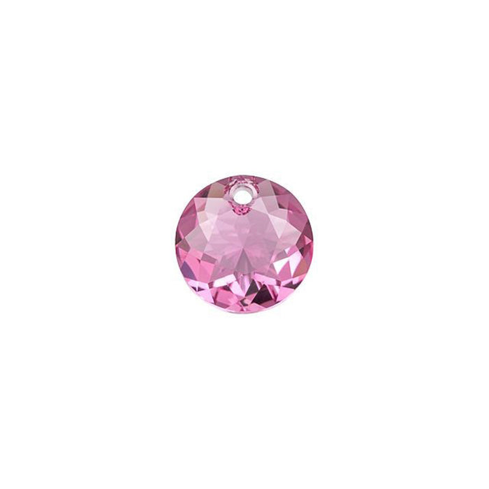 PRESTIGE Crystal, #6430 Swarovski Round Classic Cut Pendant 8mm, Rose (1 Piece)