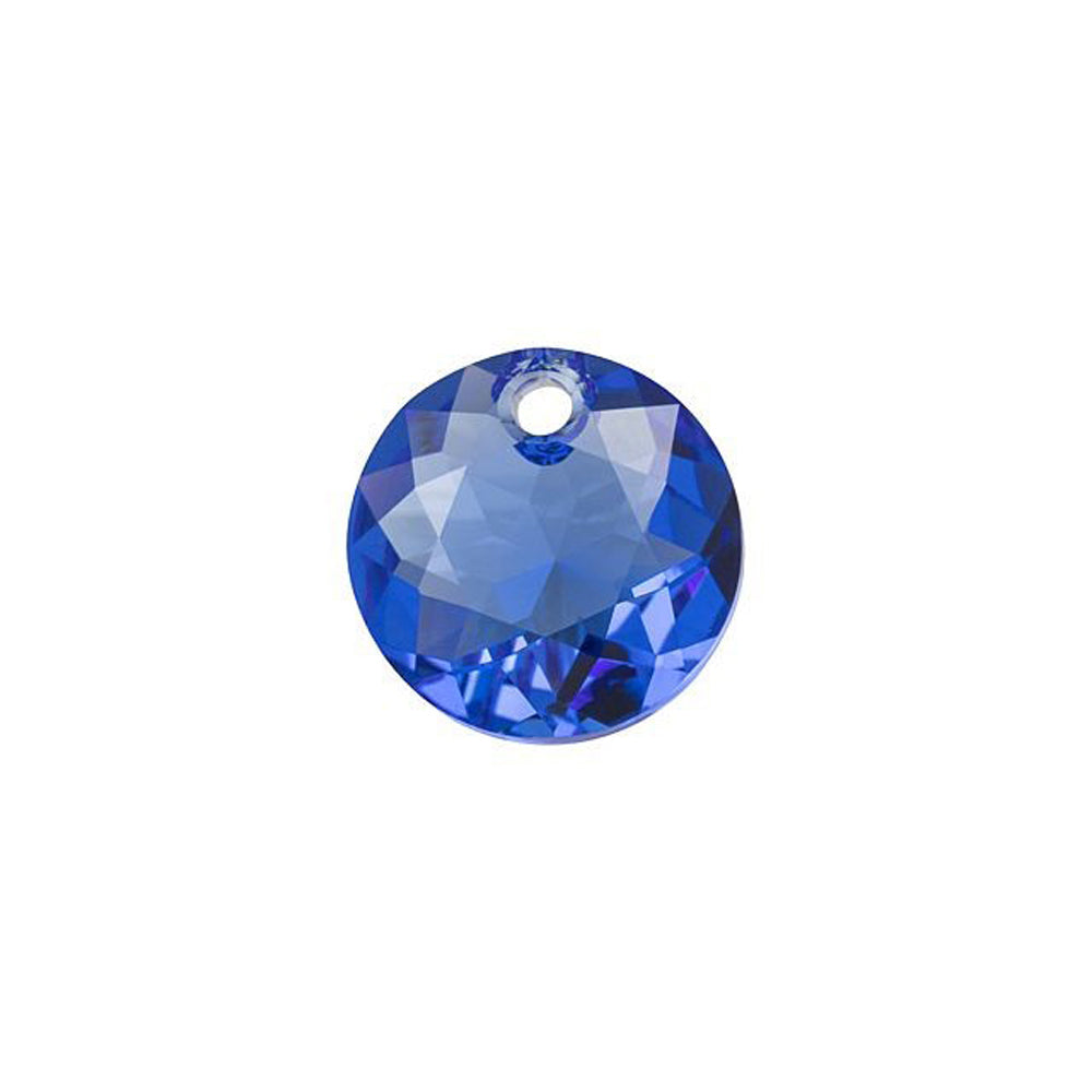 PRESTIGE Crystal, #6430 Round Classic Cut Pendant 10mm, Sapphire (1 Piece)