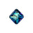 PRESTIGE Crystal, #6431 Princess Cut Pendant 16mm, Bermuda Blue (1 Piece)