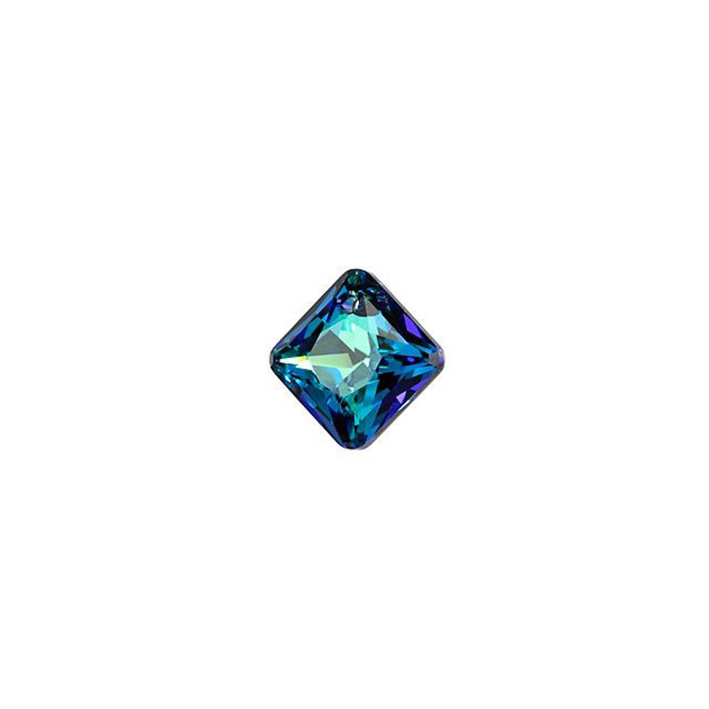 PRESTIGE Crystal, #6431 Swarovski Princess Cut Pendant 9mm, Bermuda Blue (1 Piece)