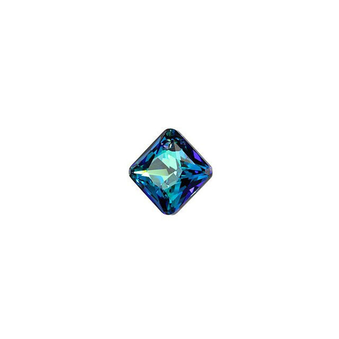 PRESTIGE Crystal, #6431 Swarovski Princess Cut Pendant 9mm, Bermuda Blue (1 Piece)
