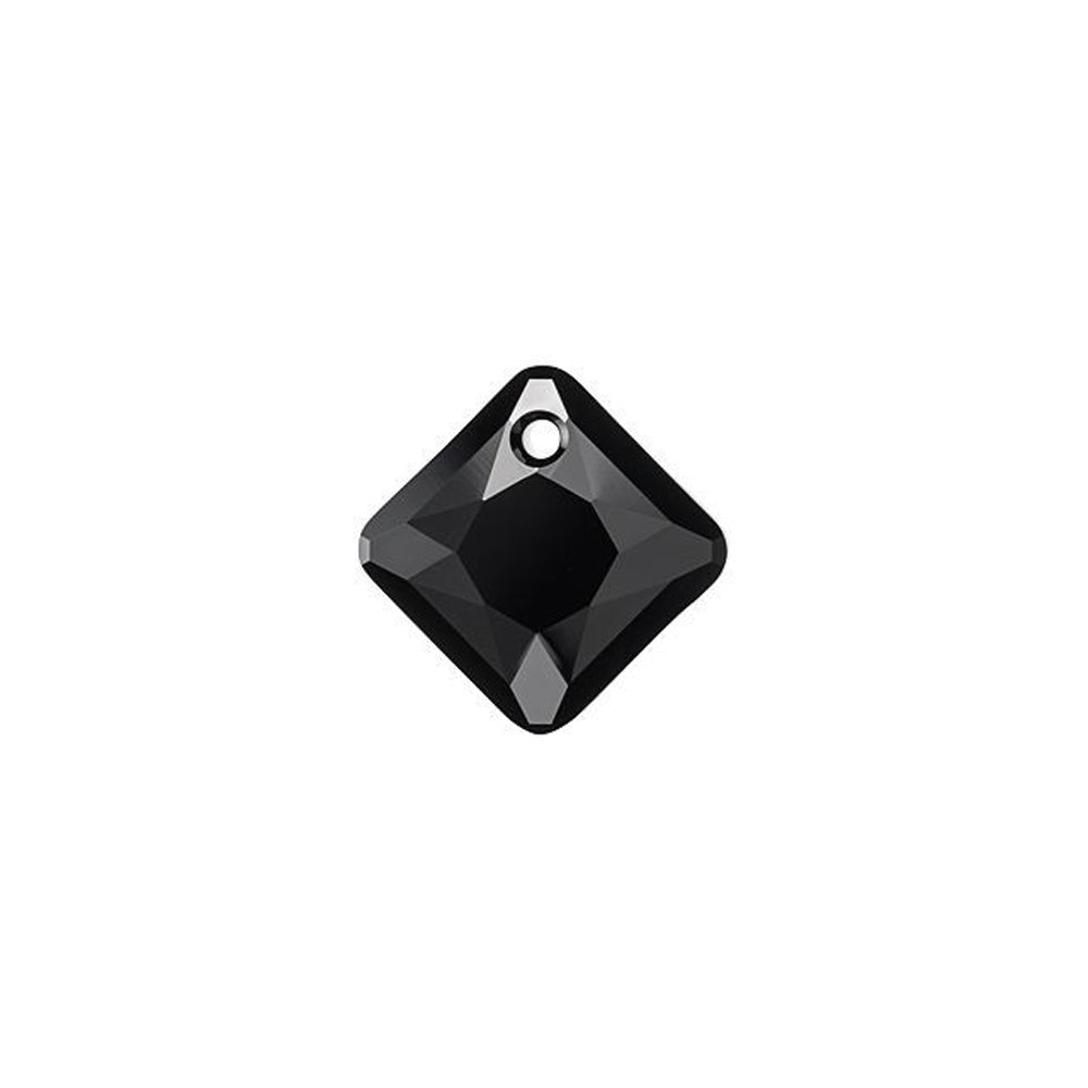 PRESTIGE Crystal, #6431 Princess Cut Pendant 12mm, Jet (1 Piece)