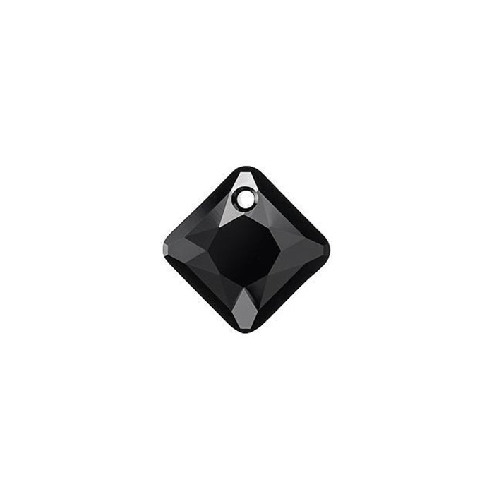 PRESTIGE Crystal, #6431 Princess Cut Pendant 12mm, Jet (1 Piece)