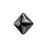 PRESTIGE Crystal, #6431 Princess Cut Pendant 16mm, Jet (1 Piece)