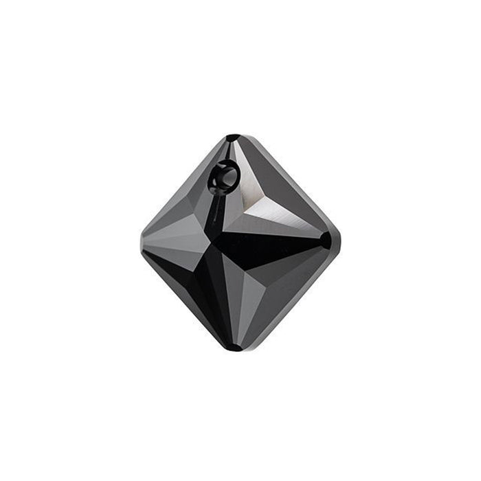 PRESTIGE Crystal, #6431 Princess Cut Pendant 16mm, Jet (1 Piece)