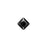 PRESTIGE Crystal, #6431 Princess Cut Pendant 9mm, Jet (1 Piece)