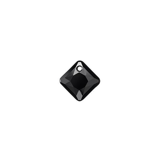 PRESTIGE Crystal, #6431 Princess Cut Pendant 9mm, Jet (1 Piece)