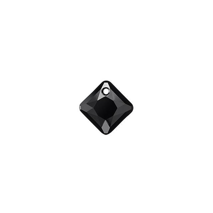 PRESTIGE Crystal, #6431 Princess Cut Pendant 9mm, Jet (1 Piece)