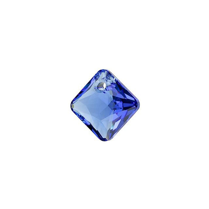 PRESTIGE Crystal, #6431 Swarovski Princess Cut Pendant 12mm, Sapphire (1 Piece)
