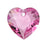PRESTIGE Crystal, #6432 Heart Cut Pendant 15mm, Rose (1 Piece)