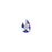 PRESTIGE Crystal, #6433 Pear Cut Pendant 9mm, Crystal AB (1 Piece)