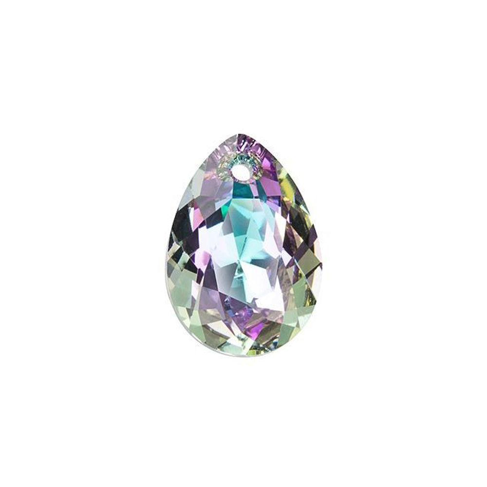 PRESTIGE Crystal, #6433 Pear Cut Pendant 16mm, Crystal Vitrail Light (1 Piece)