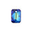 PRESTIGE Crystal, #6435 Emerald Cut Pendant 12mm, Bermuda Blue (1 Piece)