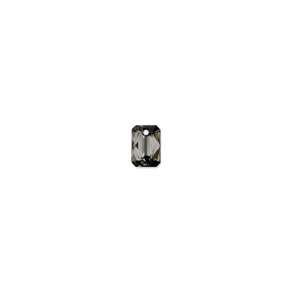 PRESTIGE Crystal, #6435 Emerald Cut Pendant 12mm, Crystal Silver Night (1 Piece)