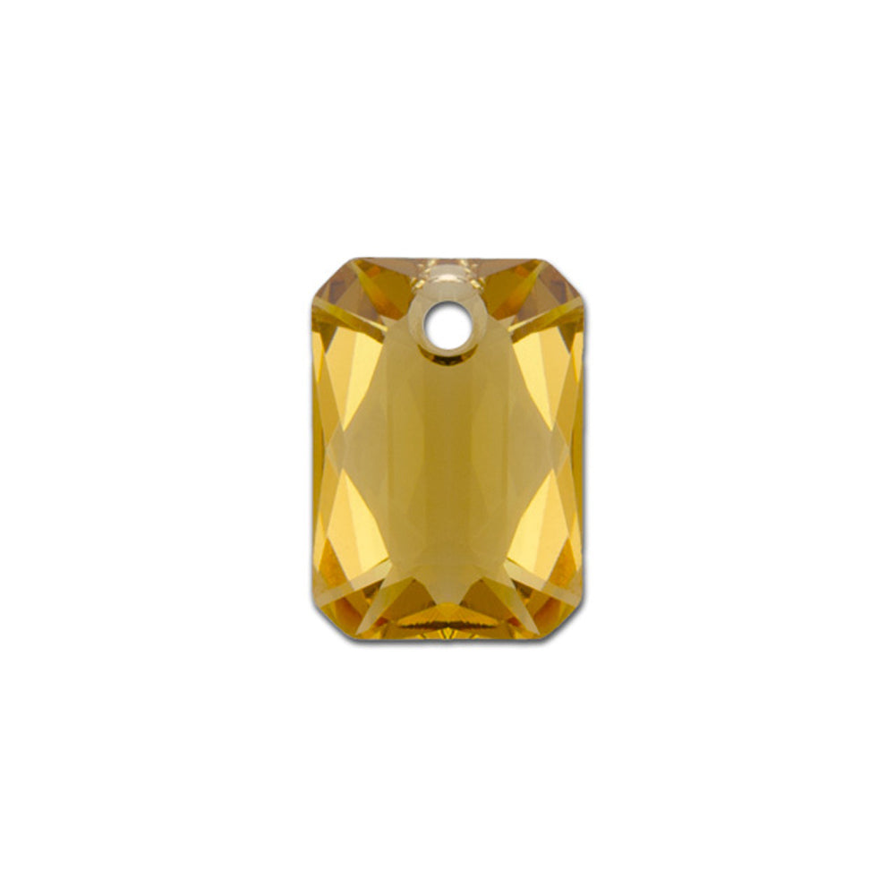 PRESTIGE Crystal, #6435 Emerald Cut Pendant 12mm, Light Colorado Topaz (1 Piece)