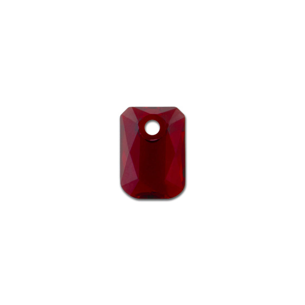 PRESTIGE Crystal, #6435 Emerald Cut Pendant 9mm, Siam (1 Piece)