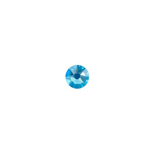 PRESTIGE Crystal, #H2038 Hotfix Round Flatback Rhinestone SS10, Electric Blue LacquerPRO DeLite (1 Piece)