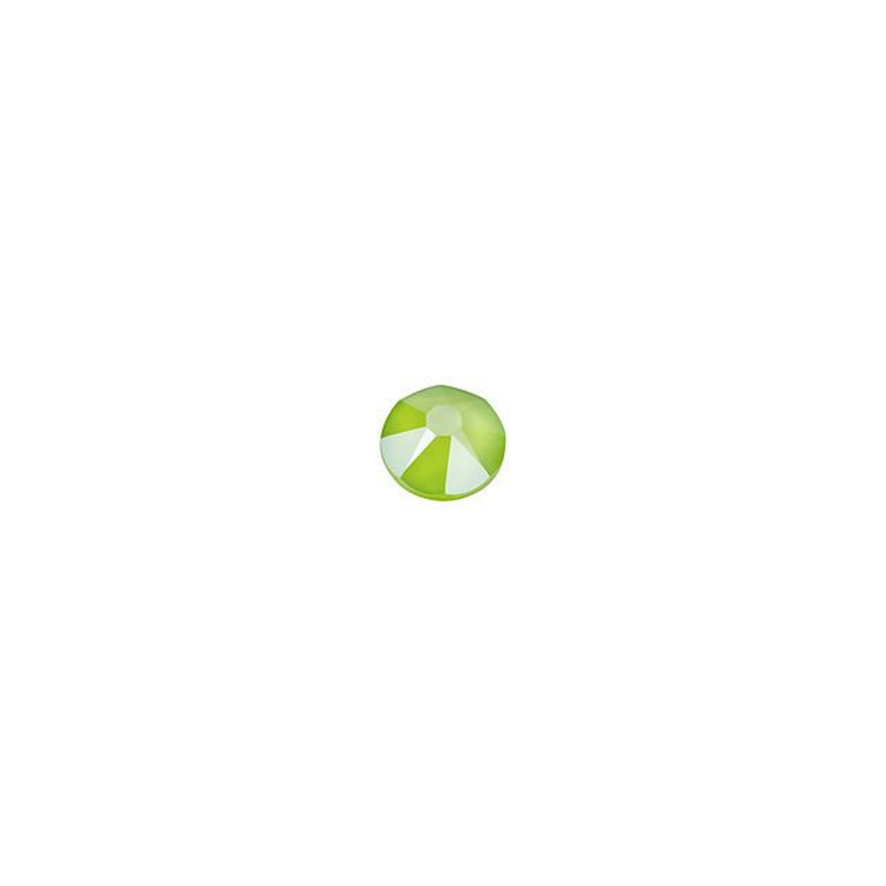 PRESTIGE Crystal, #H2038 Hotfix Round Flatback Rhinestone SS10, Lime Shiny LacquerPRO (1 Piece)