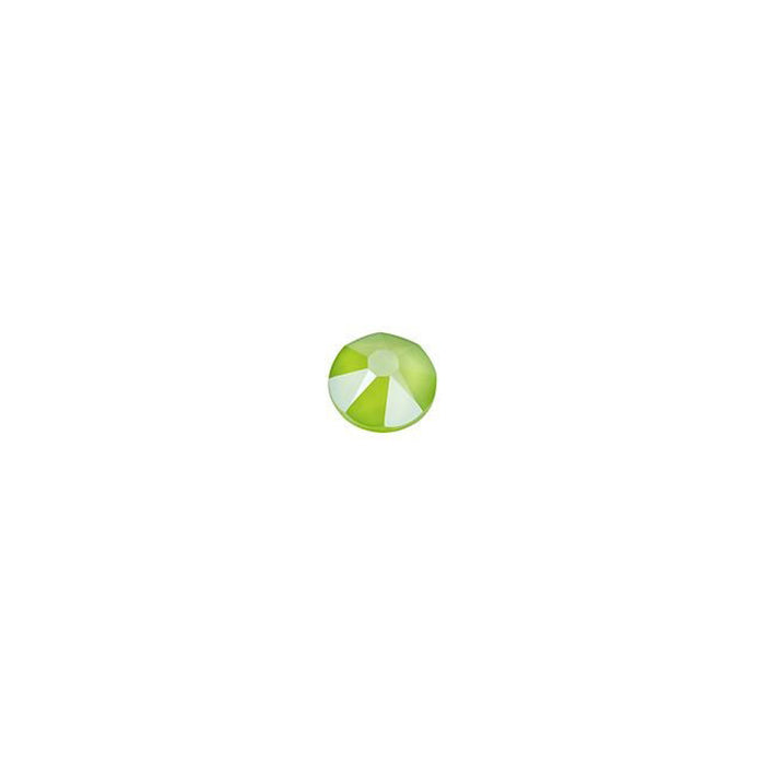 PRESTIGE Crystal, #H2038 Hotfix Round Flatback Rhinestone SS10, Lime Shiny LacquerPRO (1 Piece)